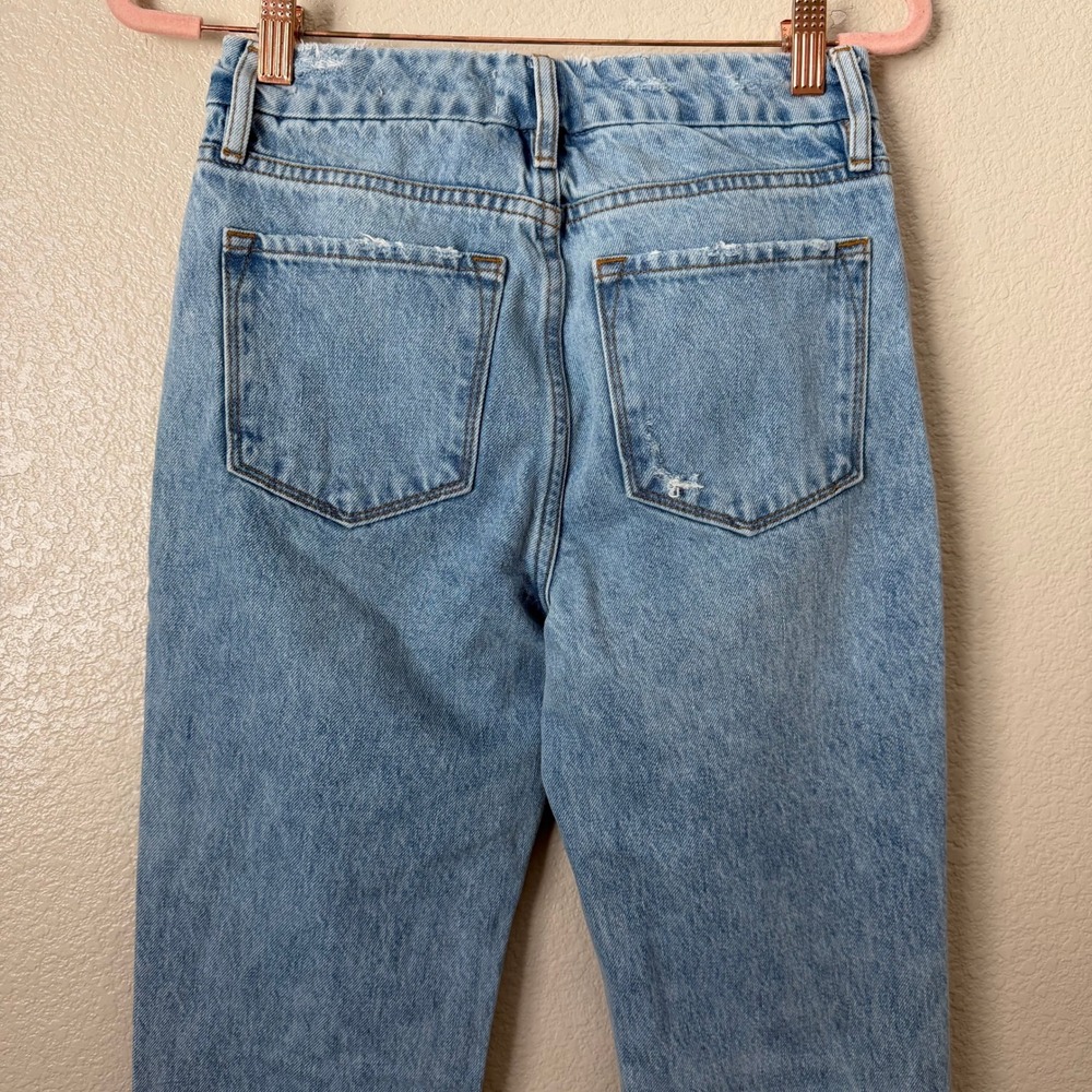 Frame Jeans Size 23 Le Super High Mini Boot Rossum 1Year Light Wash Denim Cotton - Picture 6 of 12